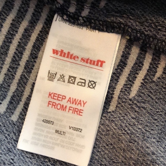 White Stuff Vintage Look Mid Sleeve Roll Collar with Retro Pattern Dress UK 6 - Picture 10 of 12